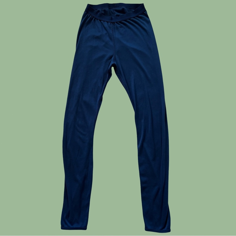 Vintage Patagonia Men Capilene Pants Base Layer Blue USA Made Ski Sports